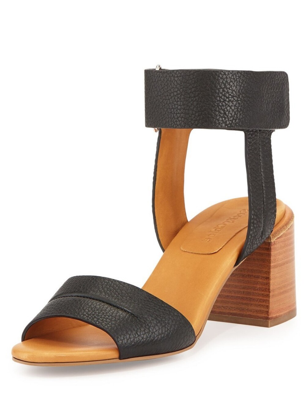 See by Chloé Anna Heeled Sandals in black leather